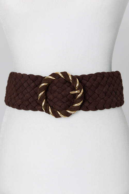 Gold Accent Belt Brown New Arrivals The Blue Door Boutique