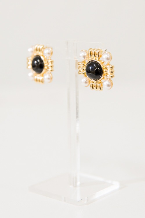 Stone & Pearl Earring, Black - 01-10.jpg