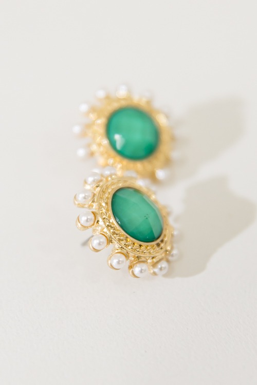 Golden Drop Earring, Green - 01-2.jpg