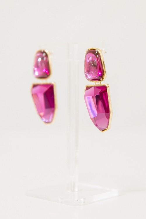 Linked Stone Earring, Fuchsia - 01-5.jpg