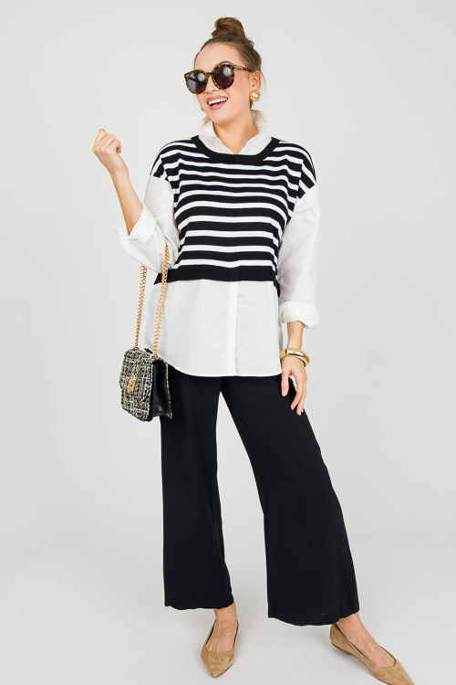 Kylie Pull-On Pants, Black