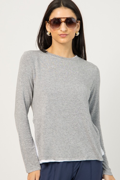 Double Layers Top, Grey/White - 0102-253.jpg