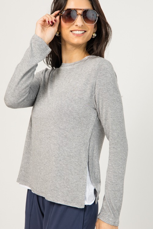 Double Layers Top, Grey/White - 0102-260.jpg