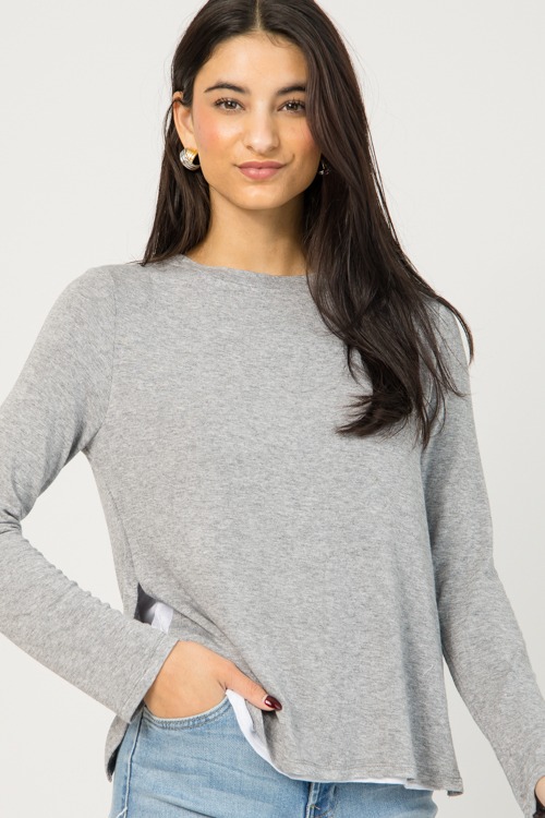 Double Layers Top, Grey/White - 0102-272.jpg