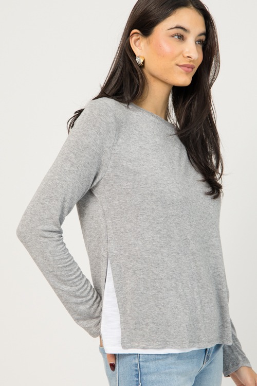 Double Layers Top, Grey/White - 0102-273.jpg