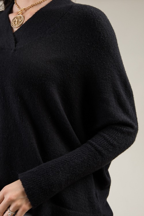 V-Neck Pullover Sweater, Black - 0103-39.jpg