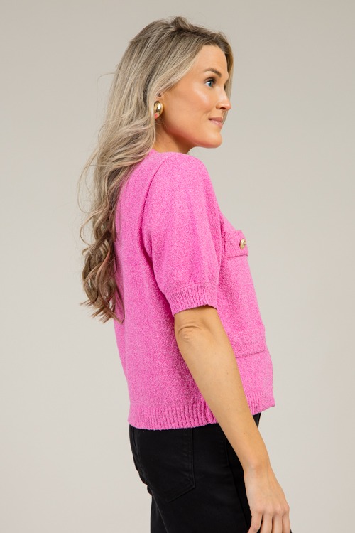 Gold Button SS Sweater, Pink - 0103-60.jpg