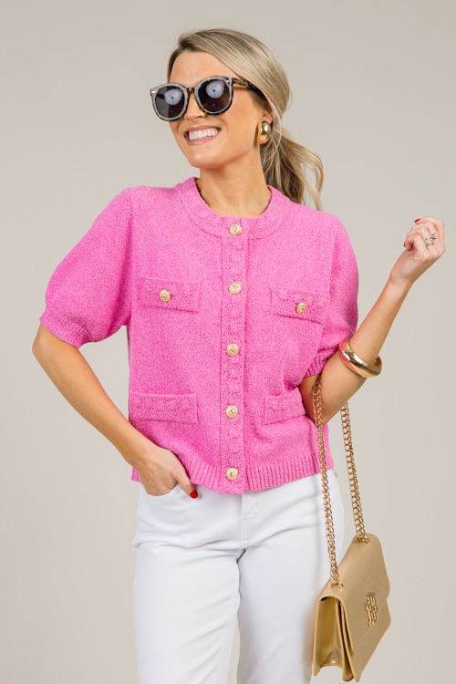 Gold Button SS Sweater, Pink - 0103-63.jpg