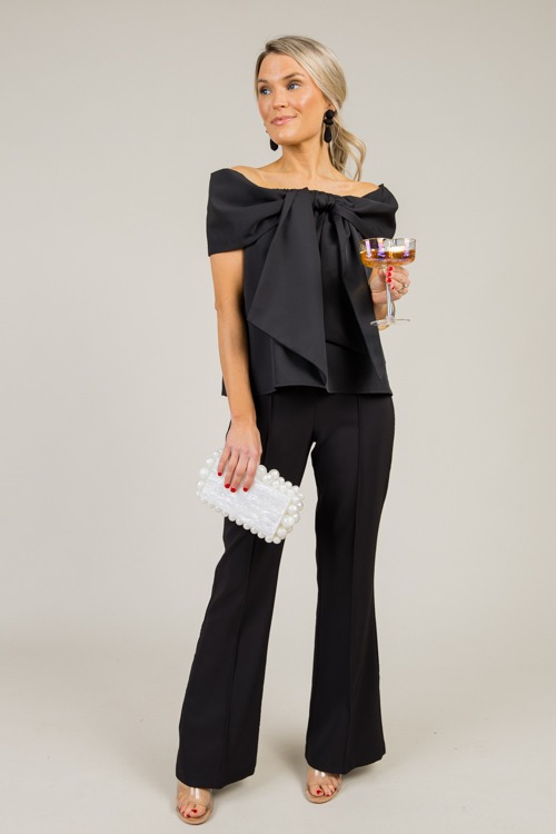 Pull-On Flare Trousers, Black - 0103-65h.jpg