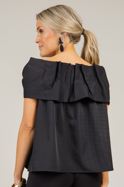 Off Shoulder Bow Blouse, Black - 0103-68.jpg