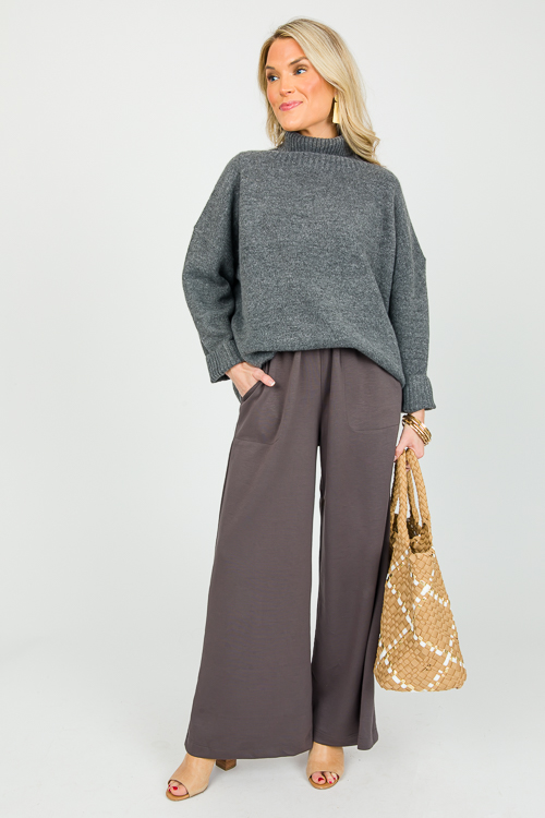 Drawstring Jumpsuit, Charcoal