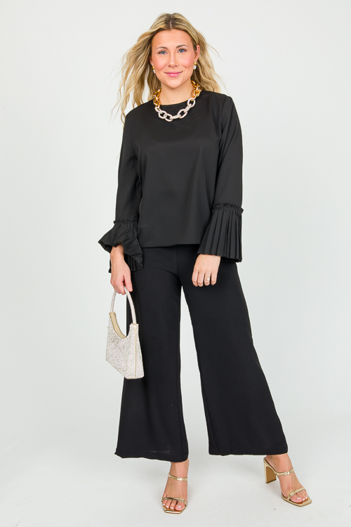 Kylie Pull-On Pants, Black