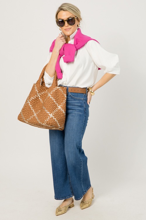 Balloon Sleeve Button Up, White - 0105-116.jpg