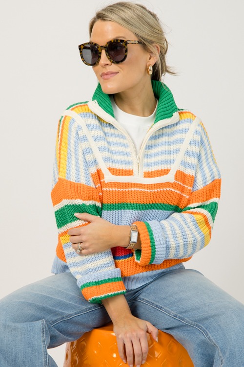Multi-Color Half Zip Sweater - 0105-4p.jpg