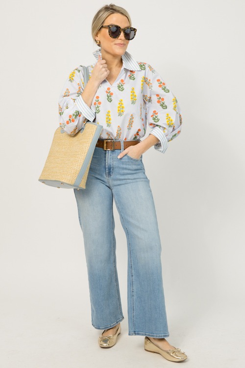 Floral Stripe Trim Top, Powder - 0105-51.jpg