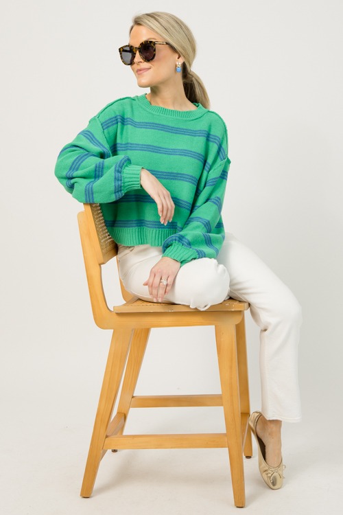 Sadie Striped Sweater, Green - 0105-71p.jpg