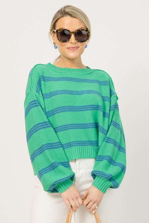 Sadie Striped Sweater, Green - 0105-72h.jpg