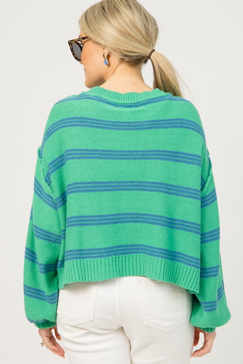 Sadie Striped Sweater, Green - 0105-78.jpg