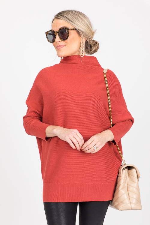 Dolman Mock Sweater, Spice