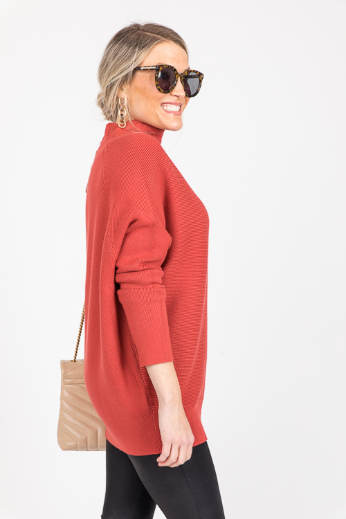 Dolman Mock Sweater, Spice