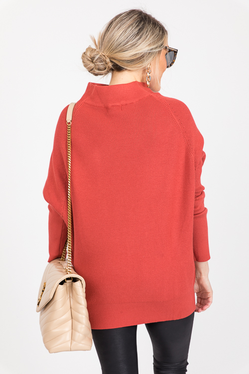 Dolman Mock Sweater, Spice