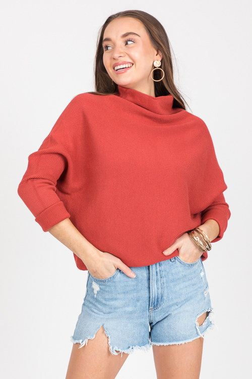 Dolman Mock Sweater, Spice