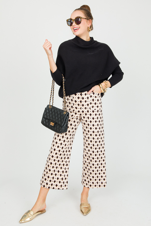Printed Patch Pocket Pants, Taupe