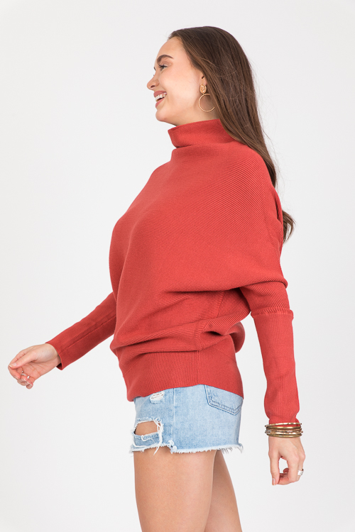 Dolman Mock Sweater, Spice