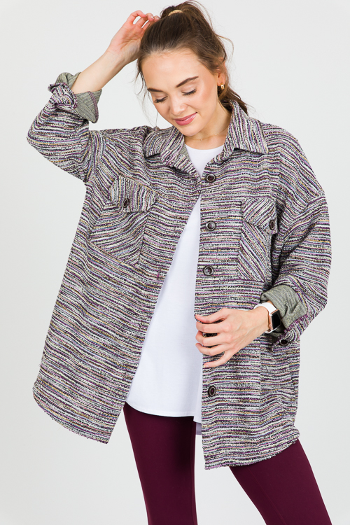 Texture Stripe Shacket