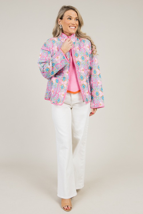 Reversible Quilted Jacket, Pink