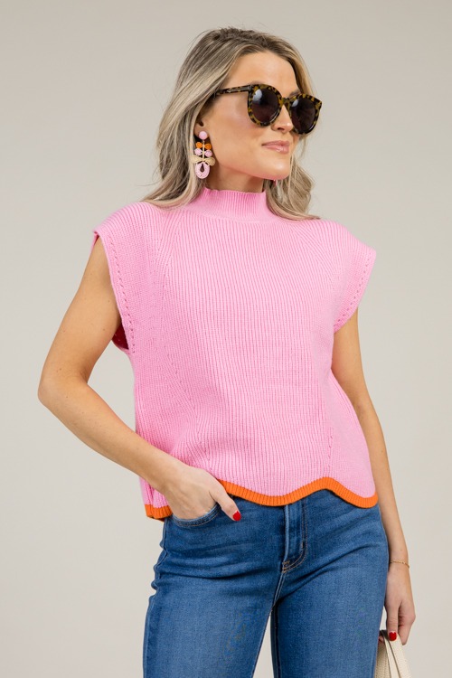 Contrast Wavy Hem Sweater, Bubblegum - 0106-45.jpg