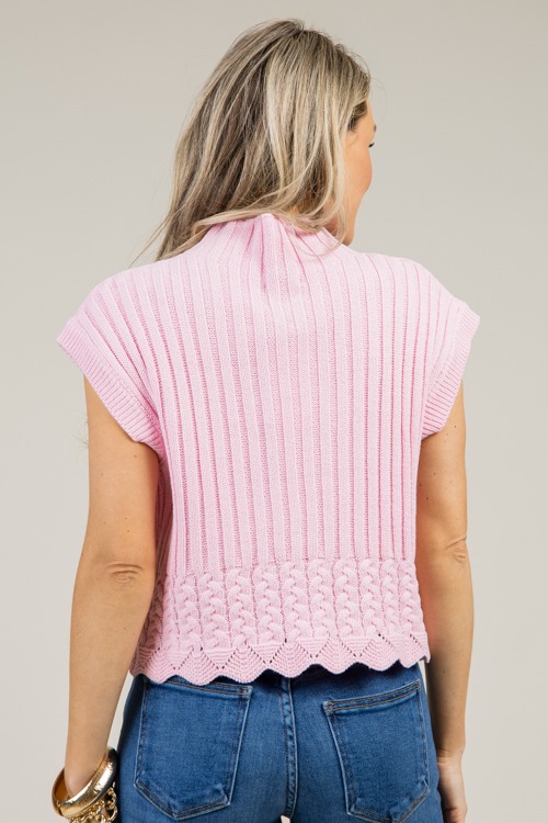 Cable Hem Sweater Vest, Pink - 0106-68.jpg