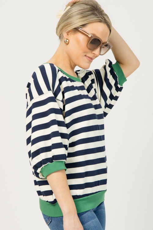 Contrast Band Sweatshirt, Navy - 0106-73.jpg