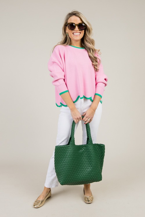 Stripe Trim Sweater, Pink/Green - 0106-88.jpg