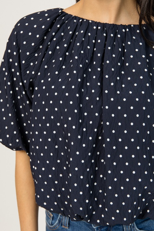 Emmie Polka Dot Blouse, Navy - 0106-90.jpg