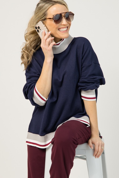 Statement Trim Sweatshirt, Navy - 0107-22p.jpg