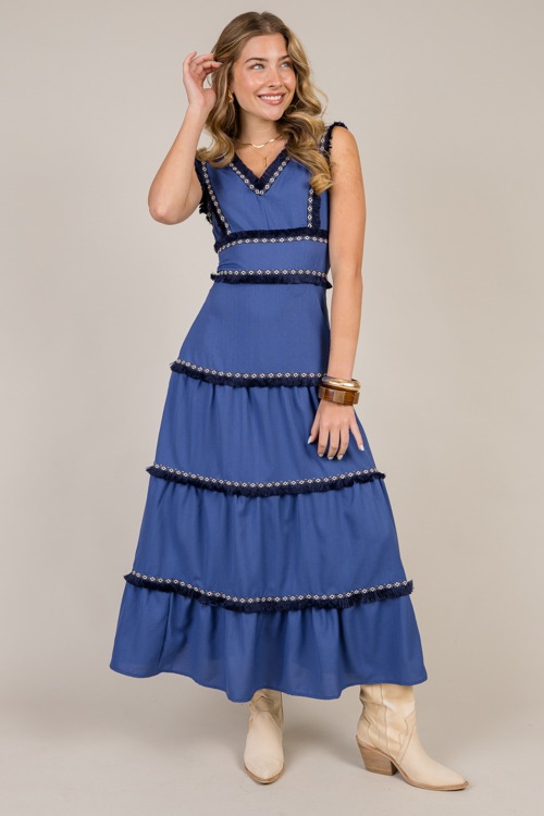 Just Fringe Maxi, Blue