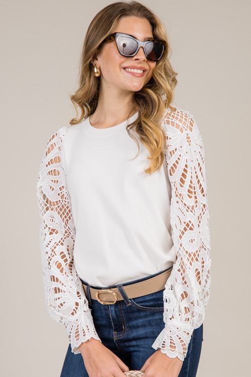 Broderie Sleeve Sweater, Cream - 0107-42p.jpg