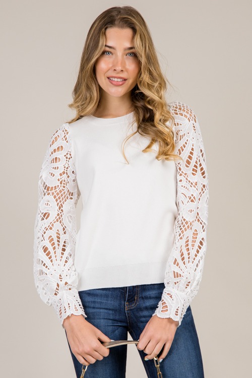 Broderie Sleeve Sweater, Cream - 0107-44.jpg