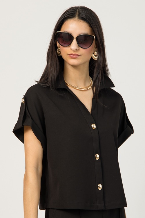 Gold Button Blouse, Black - 0107-63p.jpg