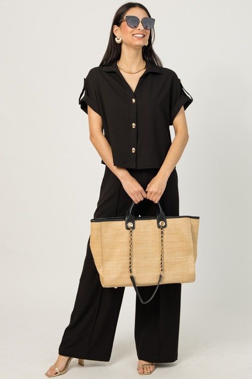 Gold Button Blouse, Black - 0107-64h.jpg