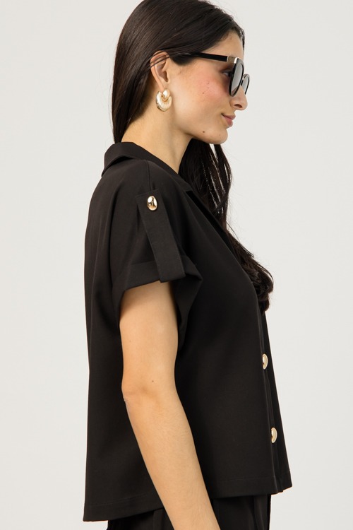 Gold Button Blouse, Black - 0107-67.jpg