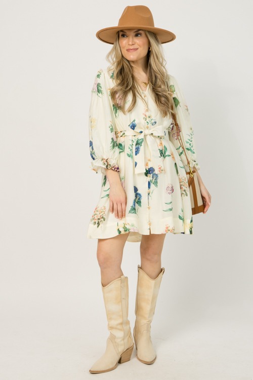 Floral Button Dress, Cream - 0108-100.jpg