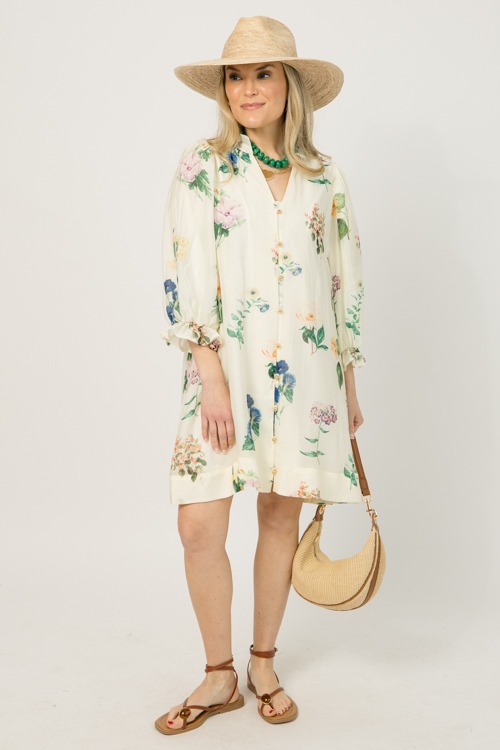 Floral Button Dress, Cream - 0108-105.jpg