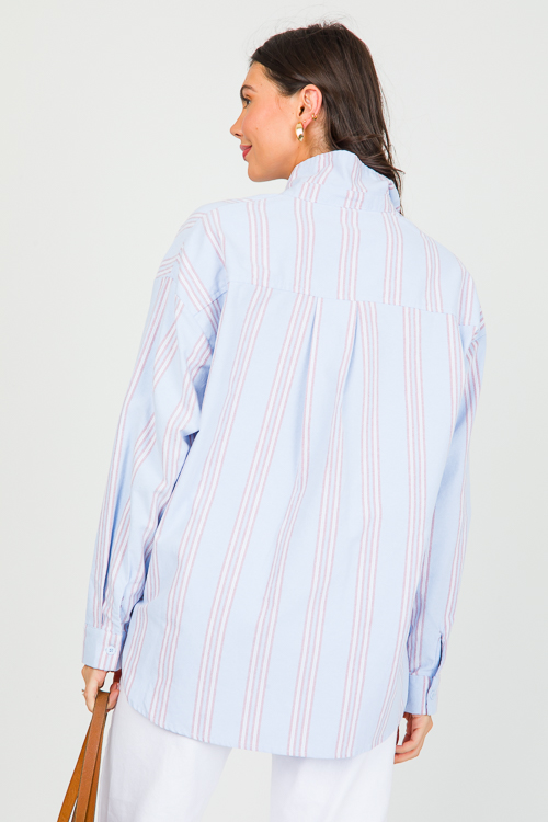Lois Stripe Shirt, Blue