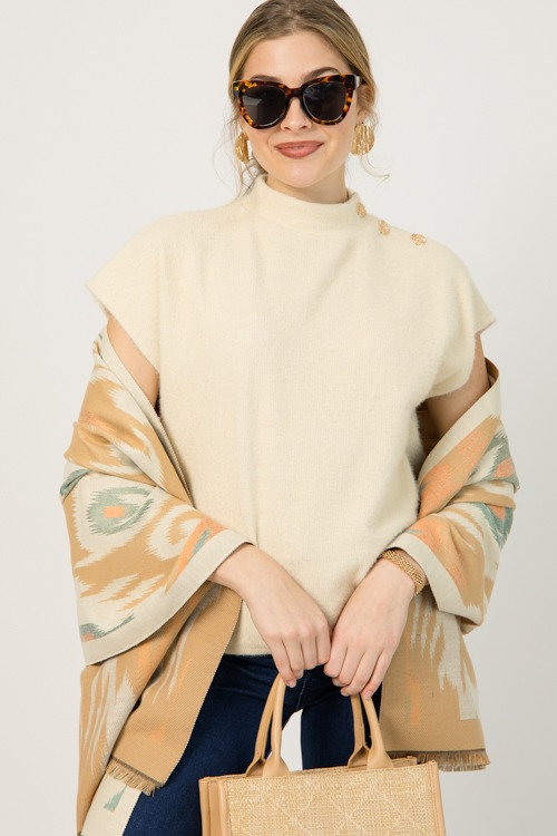 Ikat Scarf Wrap, Khaki - 0108-31p.jpg