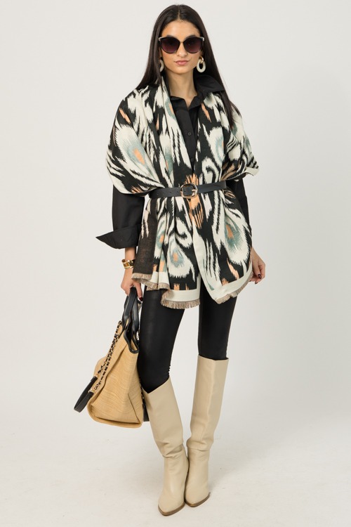 Ikat Scarf Wrap, Black - 0108-32p.jpg