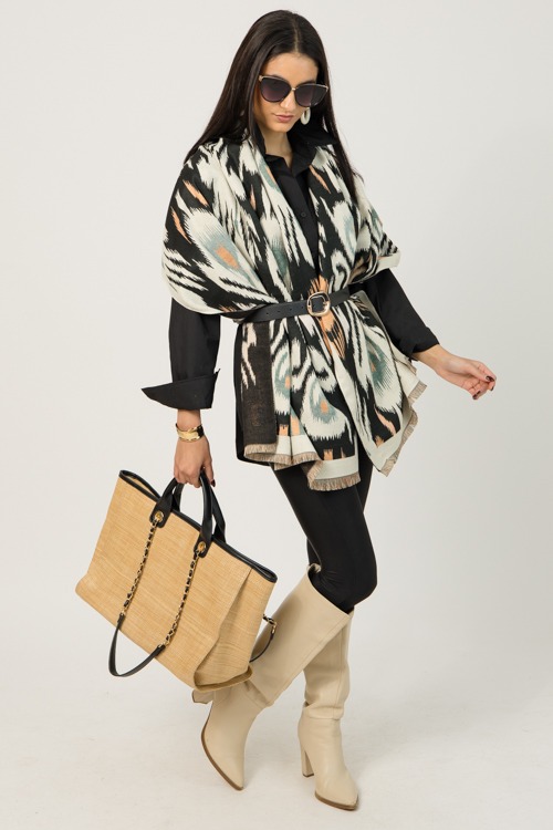 Ikat Scarf Wrap, Black - 0108-35.jpg
