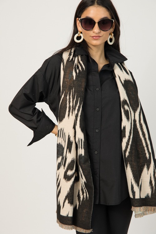 Ikat Scarf Wrap, Black - 0108-38.jpg