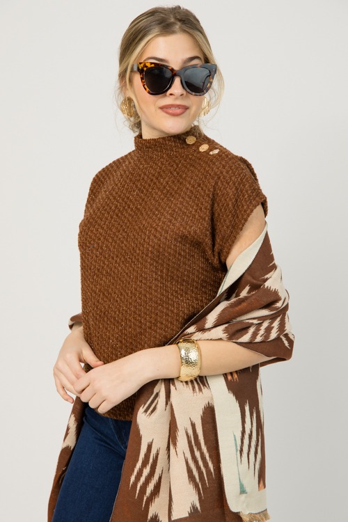 Tina Tweed Button Top, Brown - 0108-46p.jpg